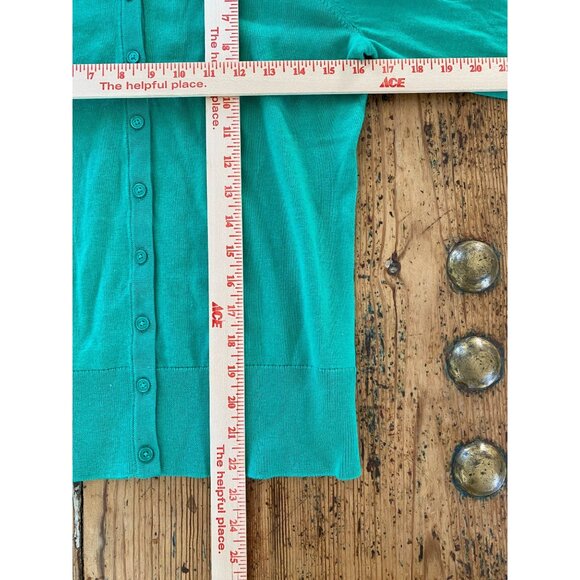 Talbots‎ Womens Button-Front Knit Cardigan XS Green Cotton Blend Sweater NEW - Picture 7 of 7